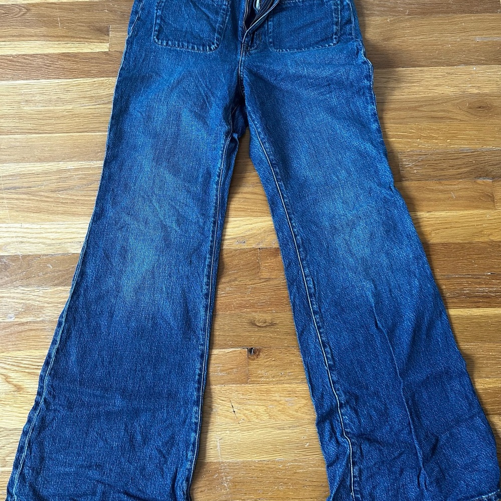 J. Crew High Rise Flare in 1996 Semi Stretch